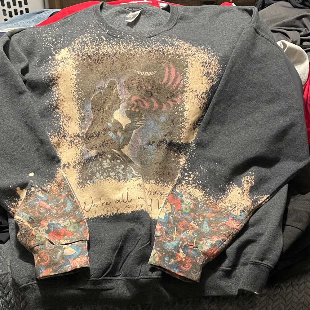 Jerzees Charcoal Graphic Crew Neck Sweater